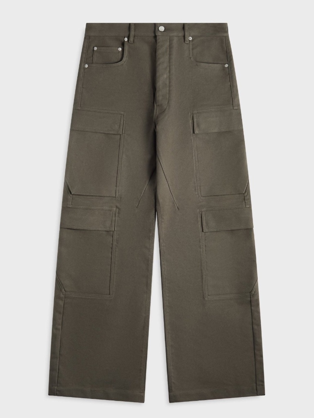 Rick Owens Double Cargo Jeans Pants Bosco Green grey size 32